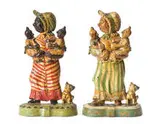 Americana, Pair of painted metal pair of door stoppers, 20th Century