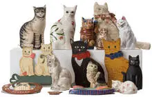 Americana, Group of 21 cat shaped objects, 20th Century