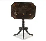 Asian Style, Occasional rectangular table with decoration, 20th Century