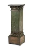 Corinthian Style, Tall plinth/stand with floral motif and hidden door, 20th Century