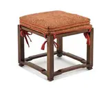 Asian Style, Occasional square stool with upholstered top