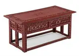 Asian Style, Small red rectangular occasional table