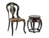 Asian Style, Side chair and round occasional table