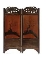 Two panel screen by Asian Style, 20th Century, sold Oct 2011