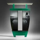 Mary van Cline, The Erosion of Time, 1999, photosensitive glass, stone, patinated bronze