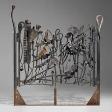 Garden Gate #2 by Albert Paley, 1990, forged, fabricated, and painted steel, sold May 2023