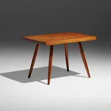 Kogel end table by George Nakashima, 1956, American black walnut, sold May 2023