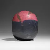 Untitled (with rattle) by Toshiko Takaezu, c. 1990, glazed porcelain, sold May 2023