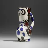 Hibou jug by Pablo Picasso, 1955, glazed and incised earthenware decorated in oxides, sold May 2023