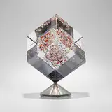 Jon Kuhn, Flamboyant, 2006, ground, polished, and laminated glass, stainless steel