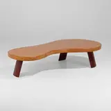 Paul Theodore Frankl, Coffee table, model 5028, c. 1948, lacquered cork, mahogany