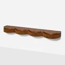 Emmanuelle Simon, Ary wall-mounted console 4 waves, c. 2020, oak burl