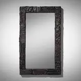 Sculpted Bronze wall mirror by Paul Evans, 1968, bronze resin over wood, sold Oct 2025