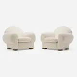 René Drouet, Lounge chairs, pair, c. 1938, upholstery, beech