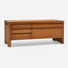 Pierre Chapo, Cabinet, model R14, c. 1965, elm