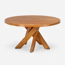 Pierre Chapo, Sfax table, model T21C, c. 1973, elm