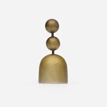 Bell by Karl Hagenauer, 1930, brass-coated metal, sold Oct 2025
