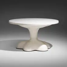 Molar dining table by Wendell Castle, 1969 / 2006, gel-coated fiberglass, rubber, sold Oct 2025