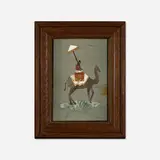 Richard Blow, Untitled (Camel Rider), c. 1965, hand-cut hardstone inlay in artist-made frame