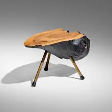 Carl Auböck, Occasional table, 1948, walnut, brass, rubber