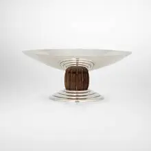 Jean E Puiforcat, Tazza, c. 1935, sterling silver, rosewood