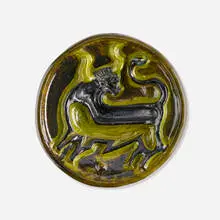 Georges Jouve, Toro charger, 1949, glazed stoneware