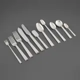 Porter Blanchard, Rare Greek Key flatware service, c. 1930, handmade sterling silver