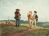 Theodor Hosemann, Der Uckermärker und die Importierten, 1864, Öl auf Holz