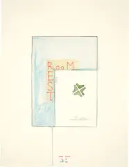 Thomas Schütte, Ohne Titel, 1984, Aquarell, Filzstift, Buntstift und Bleistift auf Papier