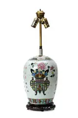 Asian Style, Group of three table lamps, 20th Century