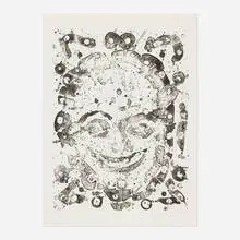 Sam Francis, Self-Portrait (SF-051), 1976, lithograph on BFK Rives