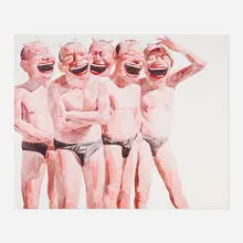 Yue Minjun, Untitled (Smile-ism No. 19), 2006, lithograph in colors