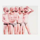 Yue Minjun, Untitled (Smile-ism No. 19), 2006, lithograph in colors