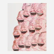 Yue Minjun, Untitled (Smile-ism No. 13), 2006, lithograph in colors