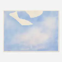 Joe Goode, Untitled (White Paper Clouds), 1971, lithograph in colors