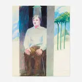 David Hockney, Prisoner, for Amnesty International, offset lithograph in colors