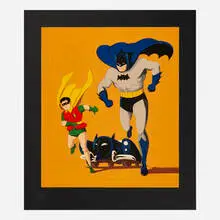 Mel Ramos, Batman, Robin and Batmobile, 1989, screenprint in colors