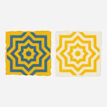 Sol LeWitt, Stars - Eight Pointed (diptych), 1996, monoprint with embossing on handmade paper