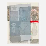 Robert Rauschenberg, Back Out (from the Suite of Nine Prints portfolio), 1979, offset lithograph and screenprint in colors with fabric collage