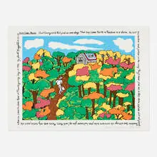 Faith Ringgold, Here Come Moses, 2014, screenprint in colors on BFK Rives