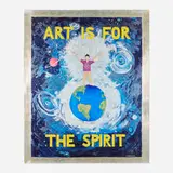 Jonathan Borofsky, Art is for the Spirit, 1989, screenprint in colors with hand-painted elements
