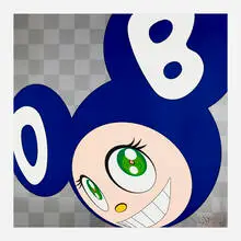 Takashi Murakami, And then and then and then and then and then (Blue), 1999, offset lithograph in colors
