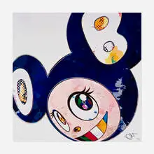 Takashi Murakami, And Then x6 (Blue: The Superflat Method), 2013, offset lithograph in colors