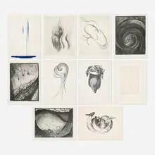 Georgia O'Keeffe, Drawings, 1968, offset lithograph in colors on BFK Rives and Arches Cover
