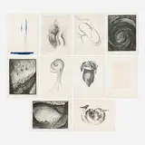 Georgia O'Keeffe, Drawings, 1968, offset lithograph in colors on BFK Rives and Arches Cover