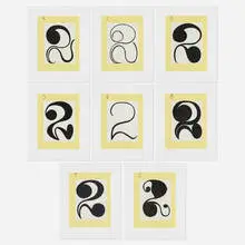 Matt Mullican, 8 Dead Twos!! In a Wooden Box! That Person Did it! Not Me Not Me Not Me, 2007, etching in colors with digital prints and chine-collé on Natural Gampi colléto Magnani Pesci
