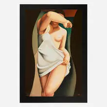Tamara de Lempicka, Das Modell, screenprint in colors mounted to museum board
