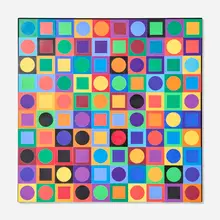 Victor Vasarely, Planetary Folklore Participations No. 1, 1969, plastic, enameled steel, magnets