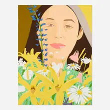 Alex Katz, Ada with Flowers, 1980, screenprint in colors on Grammercy wove paper