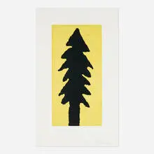 Donald Baechler, Blue Spruce, 2005, aquatint and drypoint in colors